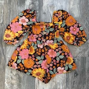 Cotton On Girls 2 Floral Romper